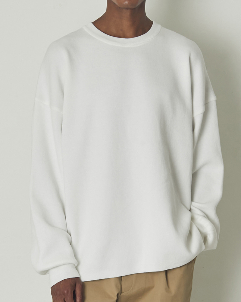 WASHABLE OVERFIT PULLOVER [WHITE]