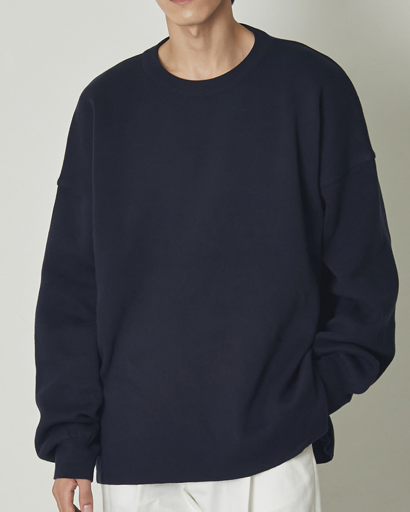 WASHABLE OVERFIT PULLOVER [NAVY]
